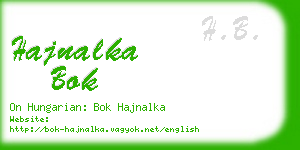 hajnalka bok business card